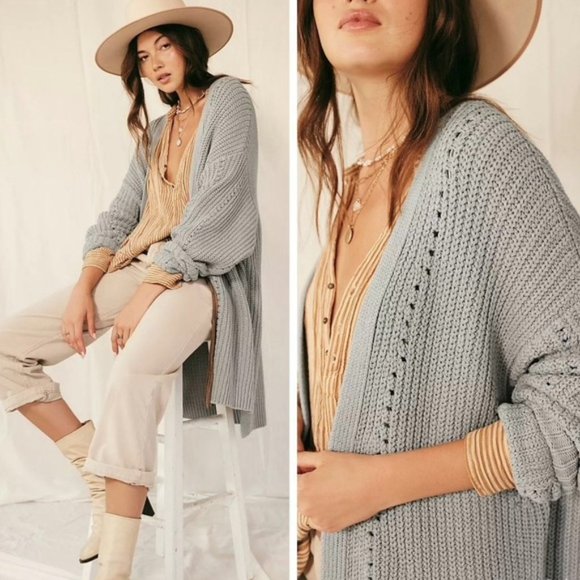 NWT Free People Nightingale Long Cardi Sweater - Picture 2 of 2